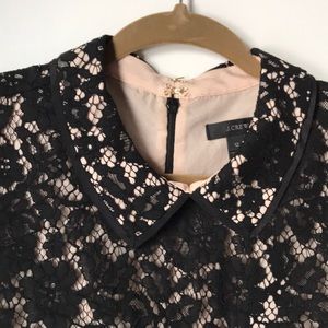 J.Crew Black Lace Overlay Dress